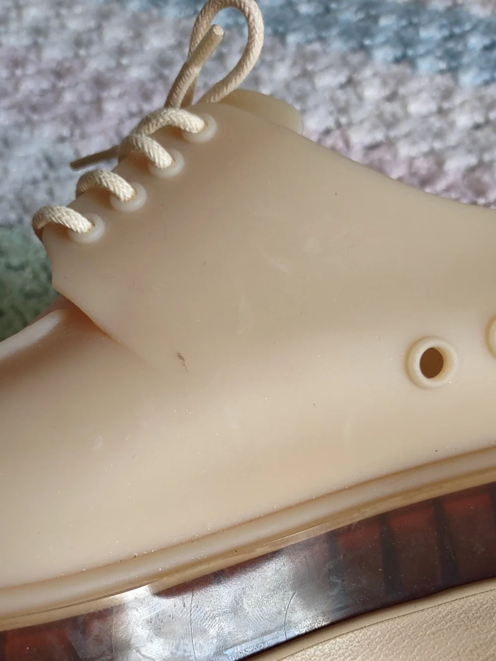 Melissa 10 Platform Tan Jelly Loafer Vegan Shoes
